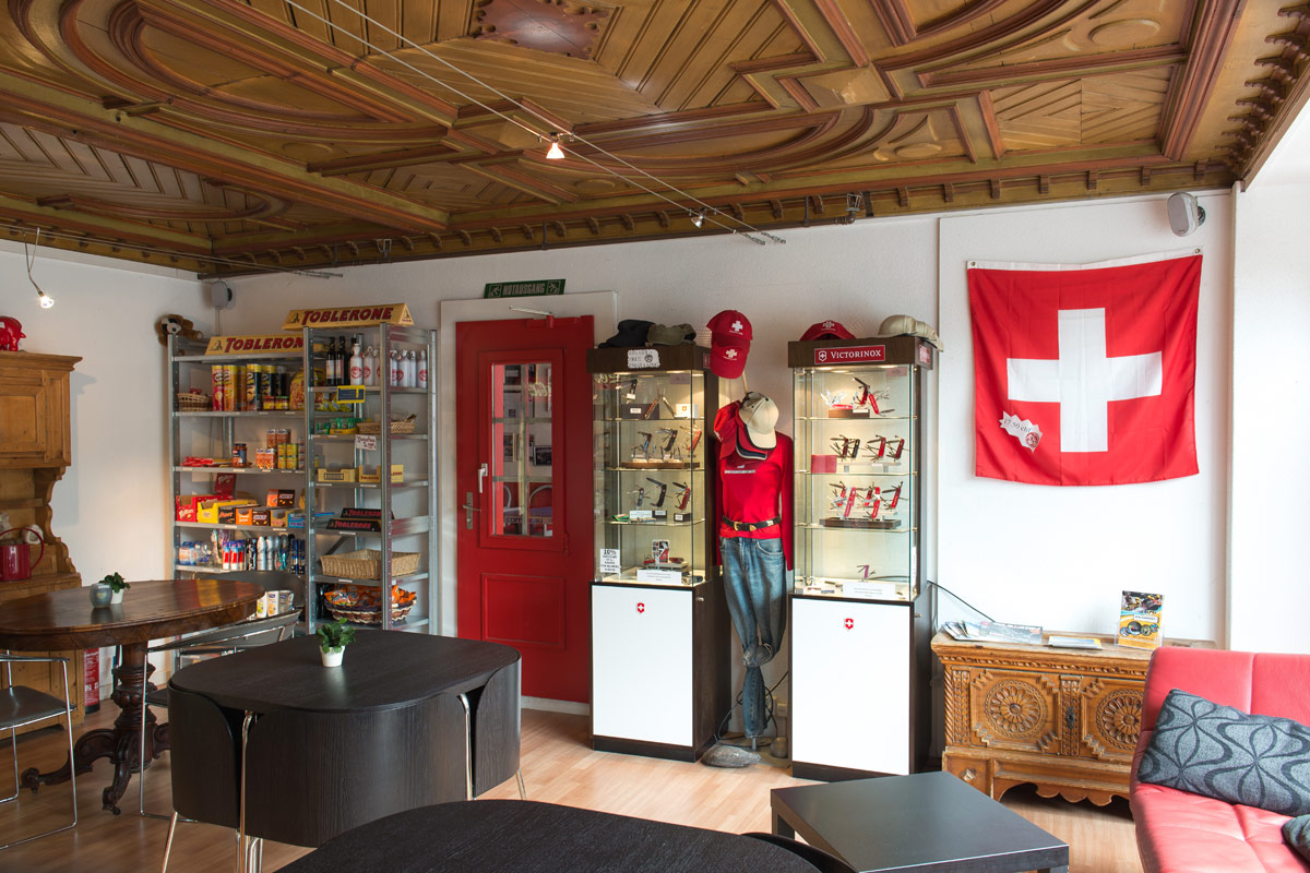 shop at balmers hostel interlaken
