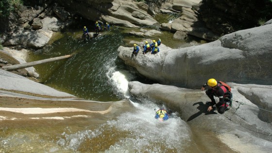 canyoning rock water