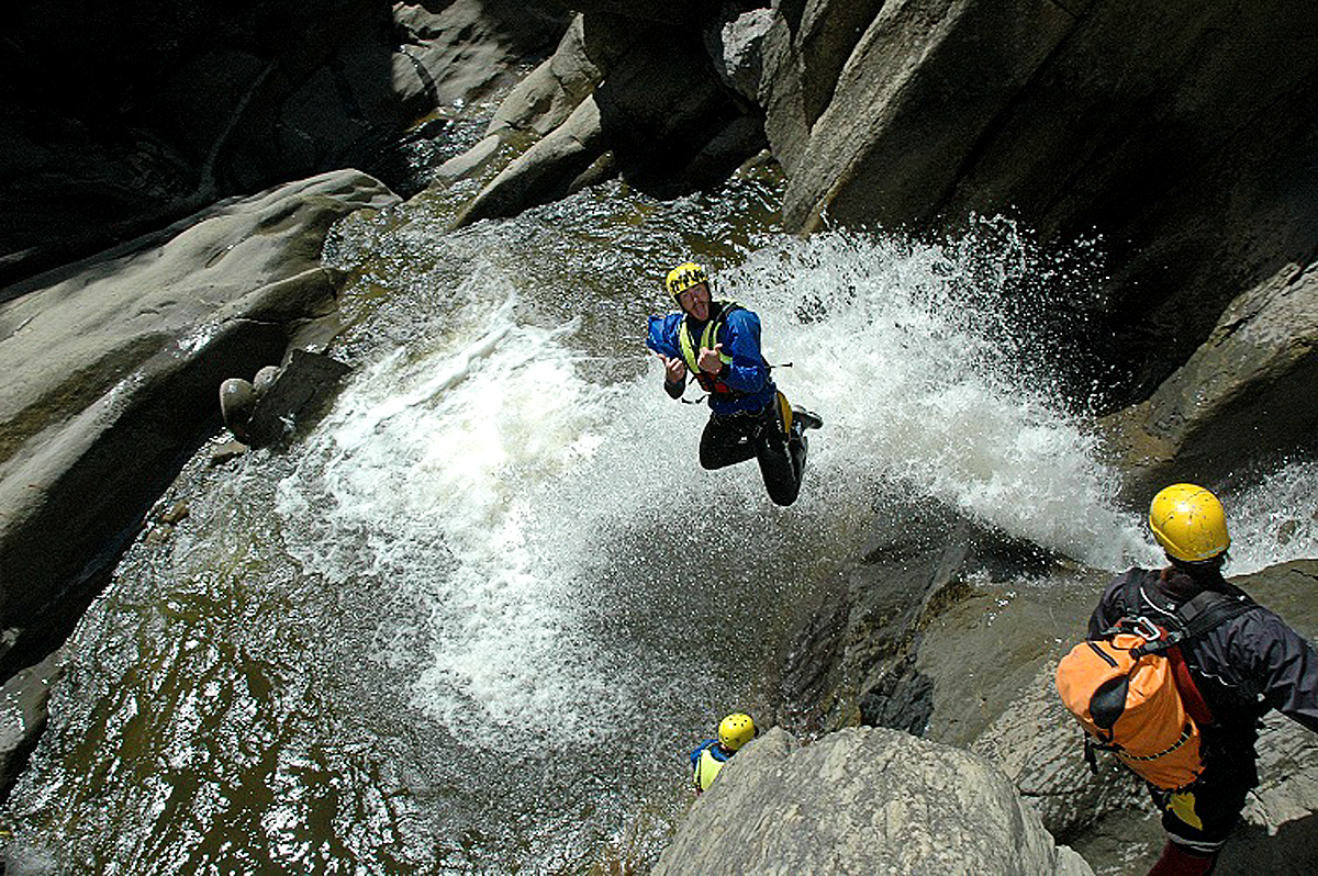 schiere canyoning activity waterfall