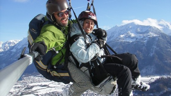 패러글라이딩 겨울