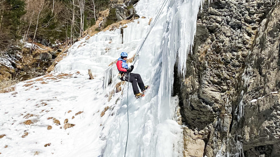 outdoor ice climbing
