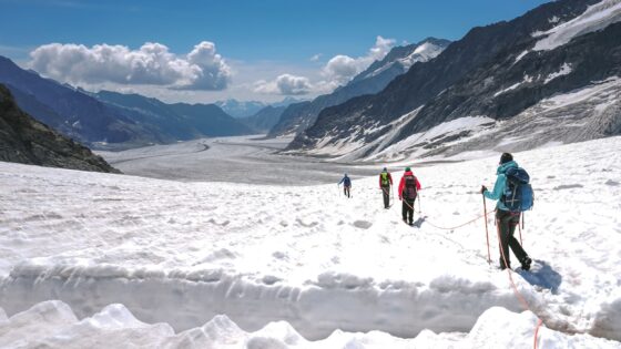 outdoor aletsch glacier hike
