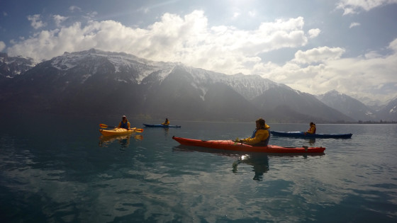 caiaque de inverno lago brienz