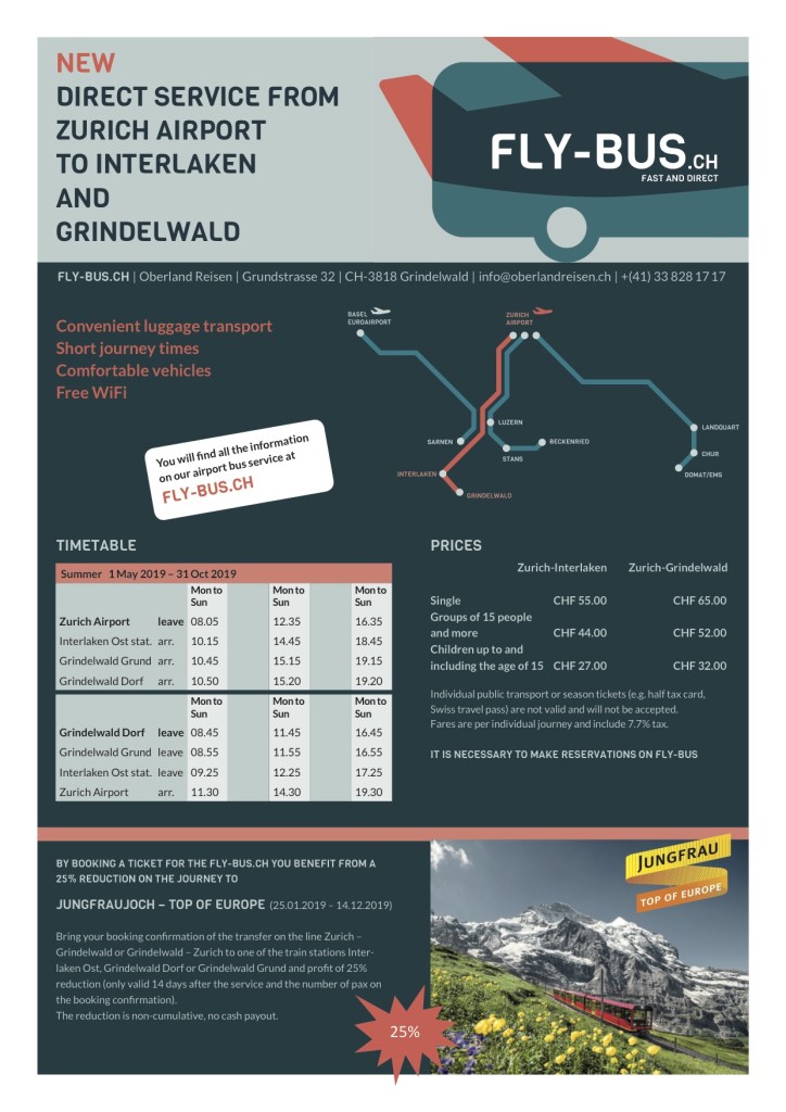 time table for fly bus interlaken zurich airport