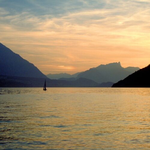 bester sonnenuntergang interlaken thunersee