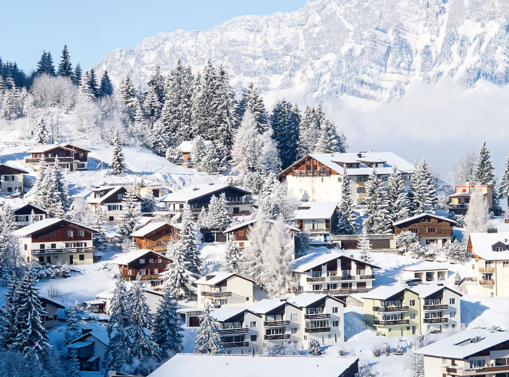 Winter in Murren Switzerland