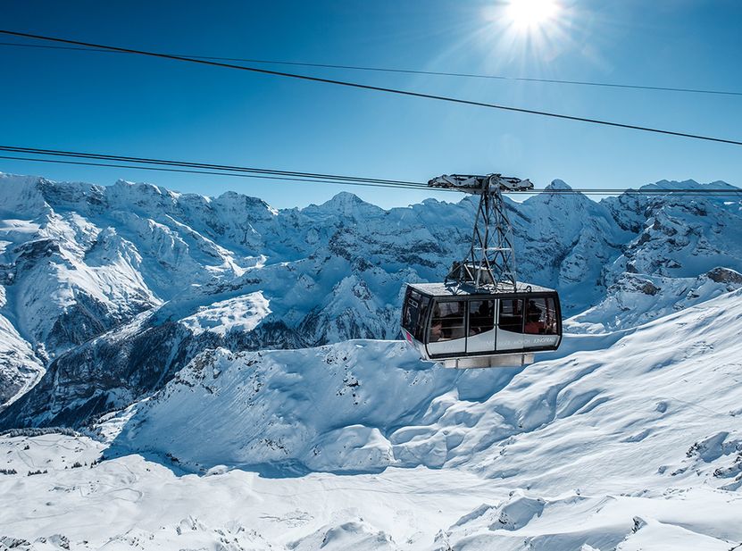 cable car murren winter