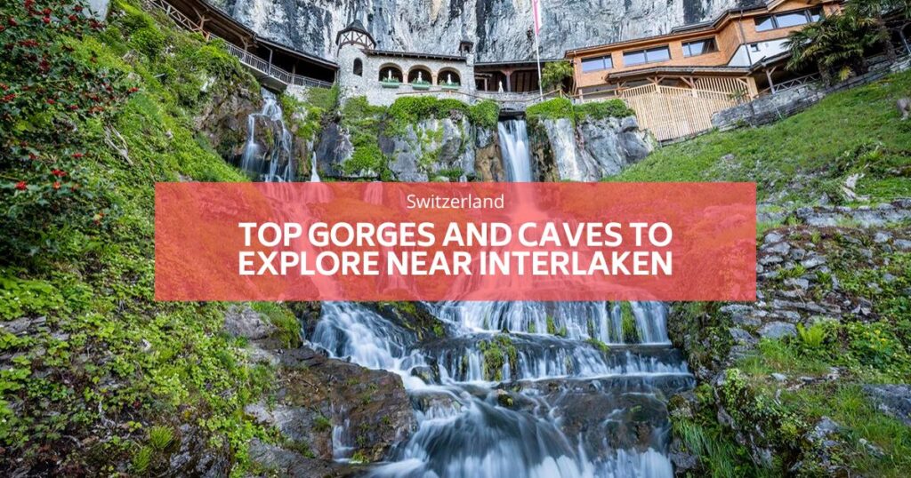 인터라켄 근처를 탐험하기 위해 윗면과 동굴